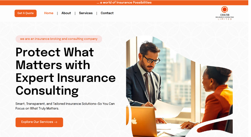 Oratib website design by Winzy Studios — website designer in Nigeria